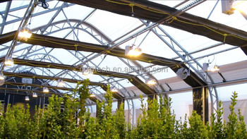 Quality Hydrophobic Multi Span Tunnel 100% Greenhouse Blackout Curtain Systems for sale