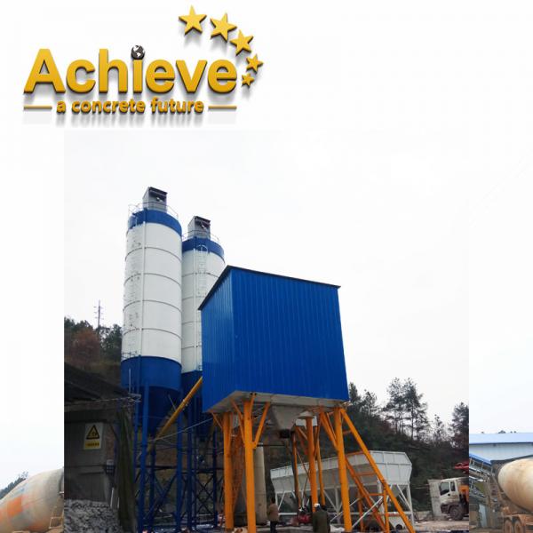 Quality HZS90 Concrete Mixing Plant Stationary Ready Mixed   178kw 90m3/H for sale