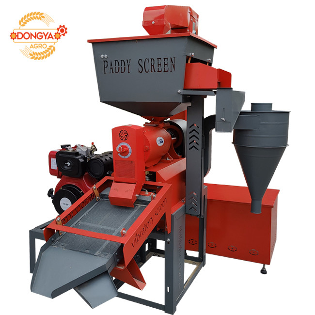 Quality Air Cooled 12HP Diesel Rice Mill Machine 350kg Per Hour With Loading Lifter for sale