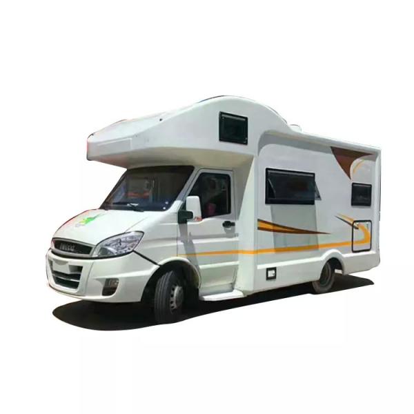 Quality Automatic Transmission RV Caravan Van Foton , Fiberglass Outdoor Camping Car Decorated for sale