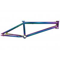 China 20 Inch BMX Bicycle Rainbow Frame Oil Slick Full crmo Top Tube 20.75RC 336mm Integrated Head TubeMid bb Removable Brake factory
