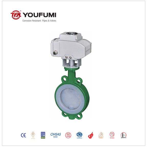 Quality GB Standard 10k PTFE Lined Butterfly Valve Full Temperature 120degree for sale