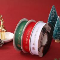 China Merry Christmas Gift Packing Christmas Grosgrain Ribbon 2.5cmX50Y 1 Inch Grosgrain Ribbon factory