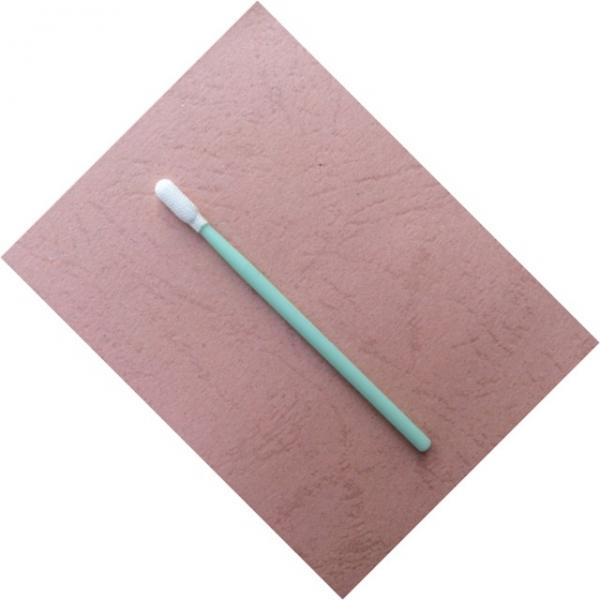 Quality TX743B Micro Cotton Swabs Stick , Fabric Swabs White Head Green Stick for sale