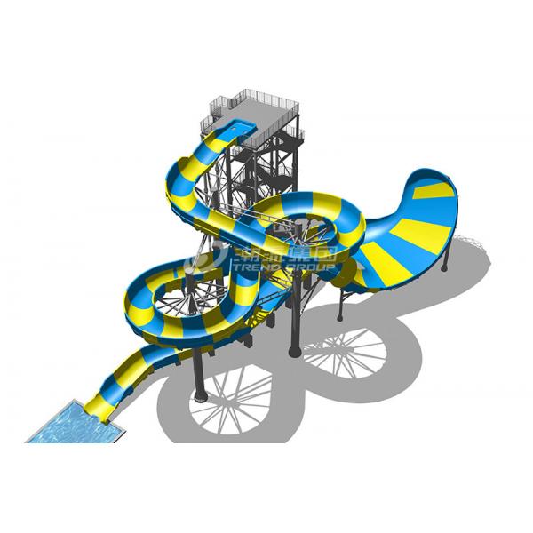 Quality Magic Flying Blanket Fiberglass Water Slides Platform 20m For Theme Park Project for sale