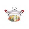 China 1.5L Clear Borosilicate Glass Soup Pot With Red Double Ears factory