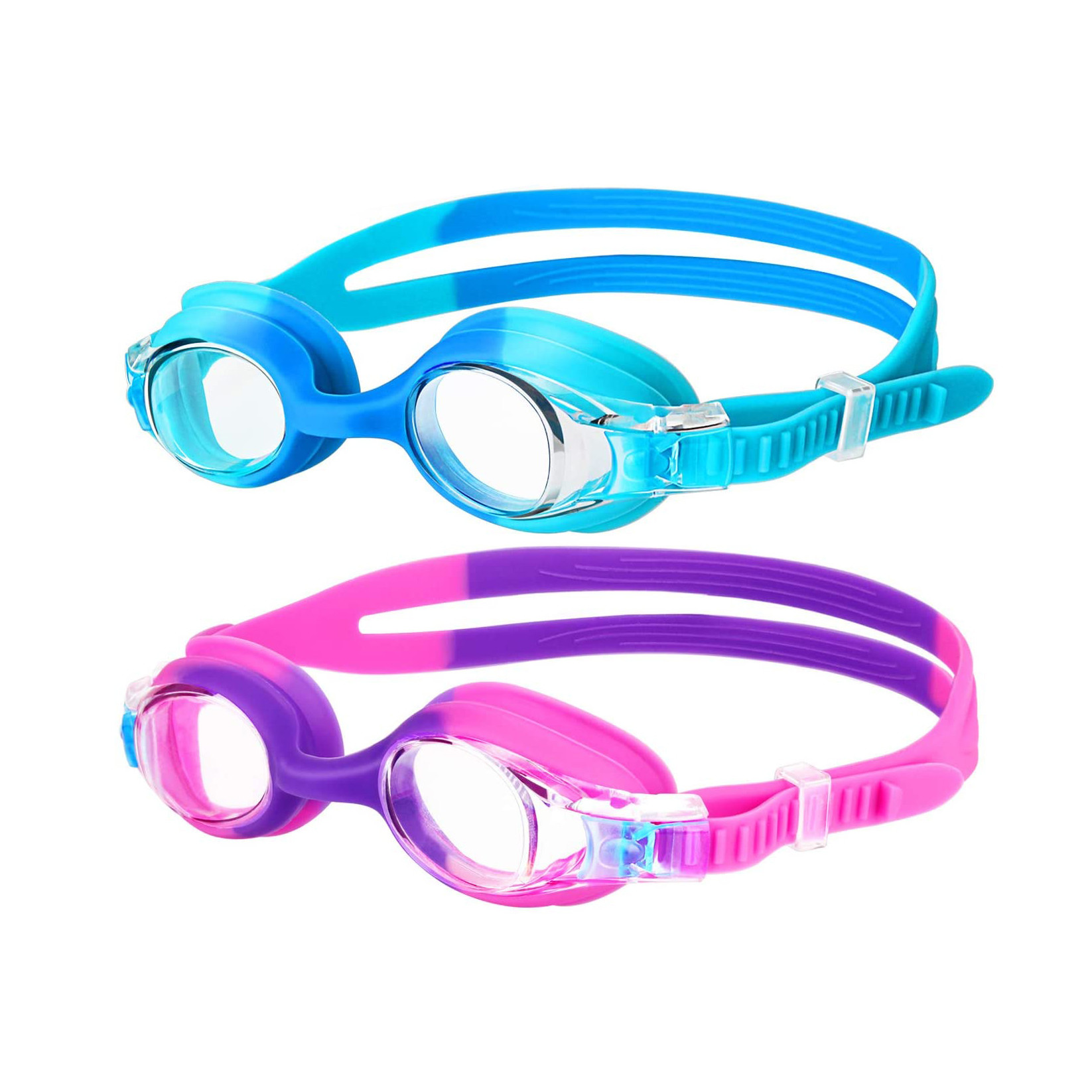 China Blue Anti Scratch Anti UV Swimming Glasses Wide View For Child factory