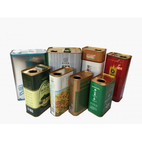 Quality 4L Square Olive Oil Tin Cans 135g Large Rectangular Tin Containers for sale