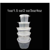 China 1.5Oz PP Plastic Flavoring Container Takeaway Disposable Conjoined Sauce Cup With Lid for sale