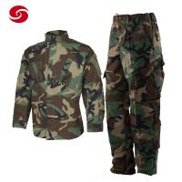 Quality Woodland Camouflage Print Army Combat Military Uniform Polyester / Cotton for sale
