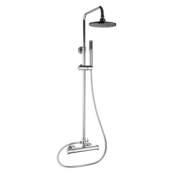 Quality Brass Thermostatic Shower Tap Hot And Cold Water Faucet With Diverter S1012 for sale