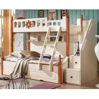 China Mediterranean Style Kids Furniture Wooden Storage Children Bunk Bed for sale