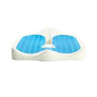 China Bus Driver Cool Gel Car Seat Cushion , Gel Seat Pad Coccyx Shock Absorbing factory