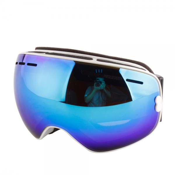 Quality Jet Mirrored Ski Goggles TPU PC Texture Double Lens Comfortable Wind Resistant for sale
