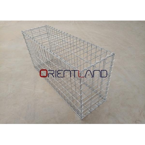 Quality Square Hole Gabion Mesh Cage / Metal Gabion Baskets As Riverbank Protection for sale