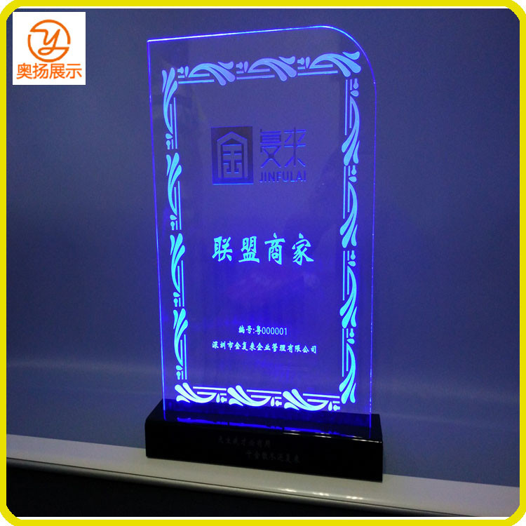 China Customized LED light acrylic display stand acrylic advertising stand boad display for sale