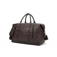 China Vintage Crazy Horse Leather Men'S Travel Duffle Luggage Bag With Shoes Compartment Bag factory