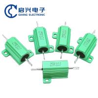 China High Power Wirewound Resistor 25w Green Metal Aluminum Case Resistor factory