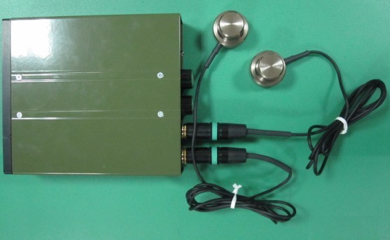 Quality Stereo Stethoscope Wall Listening Device With Two Sensors Thru Solid Structures for sale