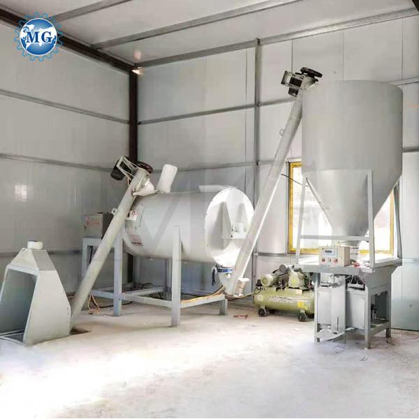 Quality Simple Dry Mix Powder Mortar Mixing Plant With Ribbon Mixer Cement Wall Putty for sale