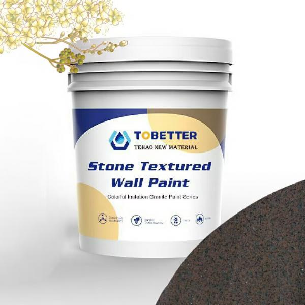Quality Waterproof Exterior Wall Real Stone Paint Natural Lacquer Dull Red And Black for sale
