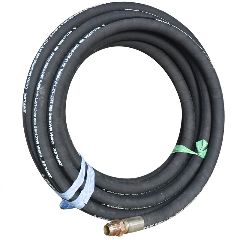 China Rock Drill Rig Parts 20m 50m Nitrile Synthetic Gasoline Oil Fuel Resistant Hydraulic Rubber Air Hose factory