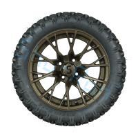 China Customizable 14 Inch Golf Cart Bronze Wheels And Off-road Tires for Customer Requirements factory