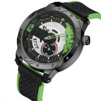 China Silicone Digital Alloy Quartz Wrist Watch Led Sports Triple Date Calendar Casual factory