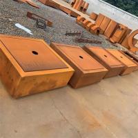 China Decoration Outdoor Square Metal Wate Table Corten Steel Garden Water Fountain for sale