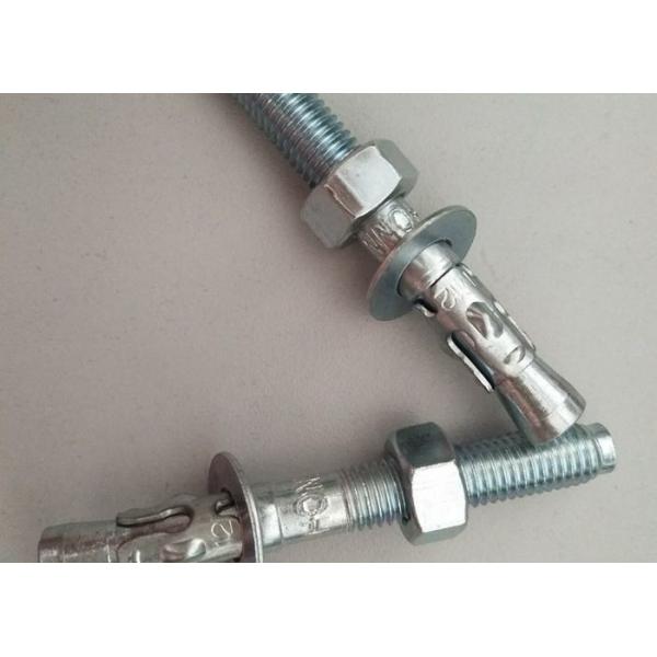 Quality Wedge Metal Anchor Bolts M12x100 , Through Bolt Anchor For Concrete Carbon Steel for sale