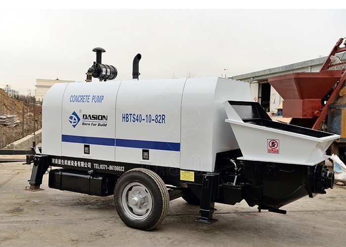 China Elba Diesel Trailer Concrete Pump , High Efficiency Cement Grouting Pump factory