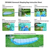 China Camping Hammock Sleeping Bag Timberland Hammock Sleeping Bag, Set of 2, 1PC Mummy Sleeping Bag and 1PC Nylon (HT8039) factory