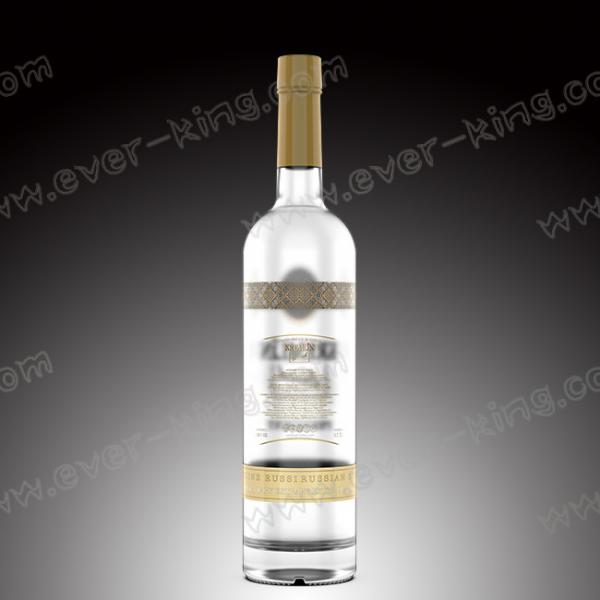 Quality Frosted Flint Glass Bottle 750ML For Vodka Liquor for sale
