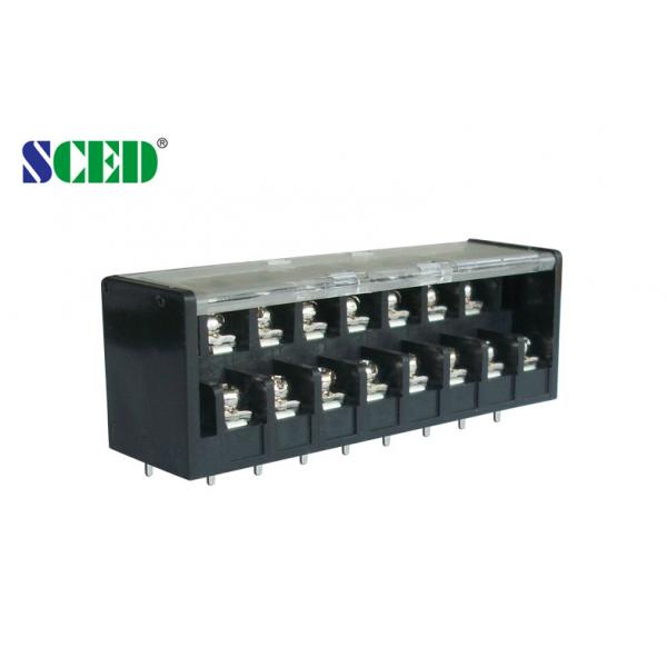 Quality 7.62mm Barrier Terminal Block Double Decks Electric Terminal Blocks 300V 15A for sale
