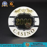 China 3-4.3MM Thinkness Custom Poker Chips Clay Ceramic Nylon Stickers 14g factory