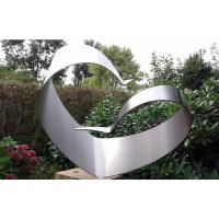 Quality Simple Design Stainless Steel Outdoor Sculpture , Brushed Modern Metal Outdoor for sale