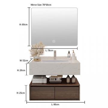 Quality Luxurious Bathroom Wall Hung Vanity Units Double Layered for sale
