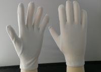 China 65% Polyester Material Cotton Knitted Gloves , Garden Work Gloves Hemming Cuff factory