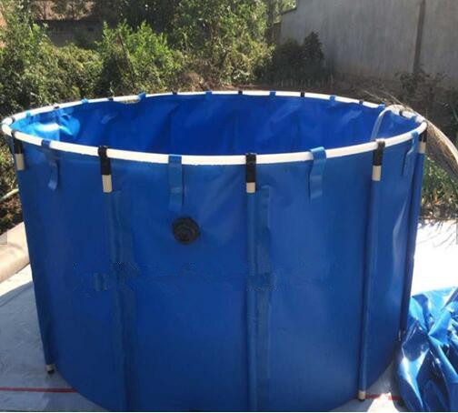 Quality 7000L Non-Corrosive Tarpaulin Fish Tank , Long Life Diy Fish Pond Collapsible for sale