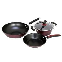 China Mirror Finished Non Stick Cookware Set Food Grade Stainless Steel With Handle factory