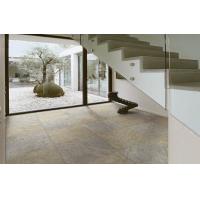 China Living Room Porcelain Tile That Looks Like Cement Tile Yellow Beige Color factory
