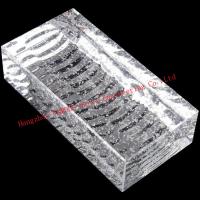China 200x100x50mm Solid Glass Block Clear Building Decorative Crystal Brick factory
