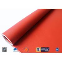 China Red Silicone Coated Polyester Fabric Fire Barrier For Heat Resistant Insulation factory
