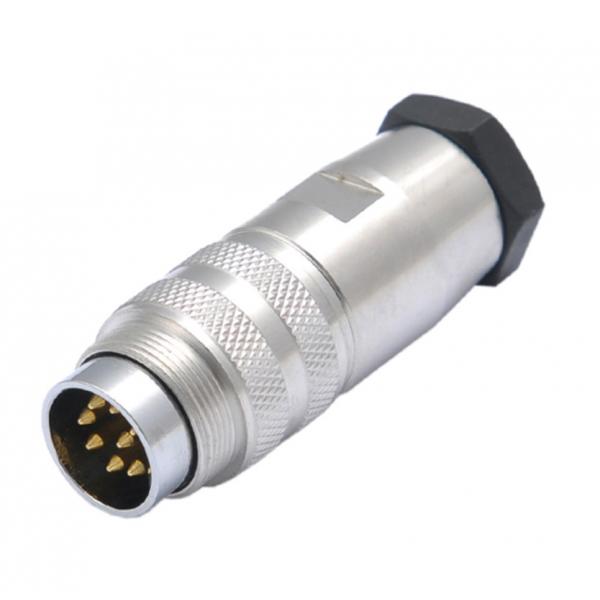 Quality circular ip67 Anti Vibration Locking Screw Design M16 8pin Metal Sensor AISG Connector for sale