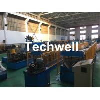China Steel Galvanized Ridge Cap Roll Forming Machine With Hydraulic Cutting For Making Roof Panels factory