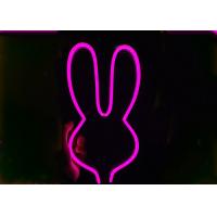 China Pink Rabbit  Neon Signs with stand & USB for Christmas gift For Child factory
