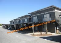 China Double Storey Flat Pack Accommodation Block With Modern Look Roof And External Wall And A Carport factory