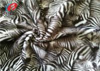 China Short Hair Printed Zebra Stripe Polyester Velvet Fabric , Minky Plush Toy Fabric factory