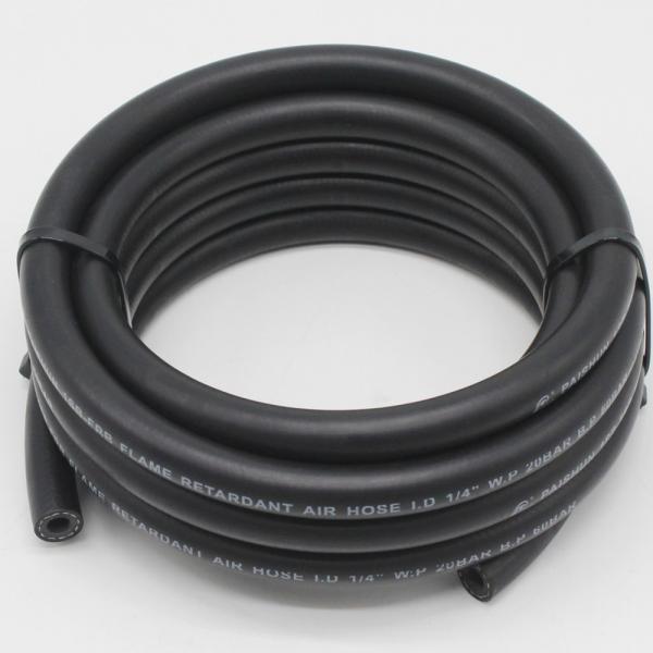 Quality Flame Resistant Black Rubber Breathing Air Hose High Medium Pressure for sale