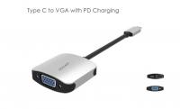 China QS MLTUSB3121, USB-C to VGA Adapter with PD Charging factory